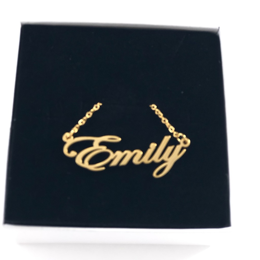 14K Gold Plated Name Necklace - Emily